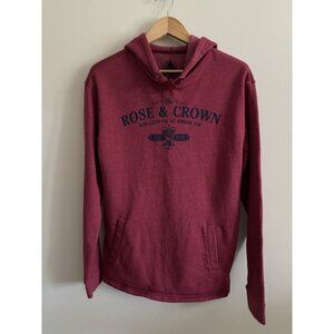 Disney Med Hoodie Adult Small Red Rose And Crown Epcot World Showcase Beer Parks